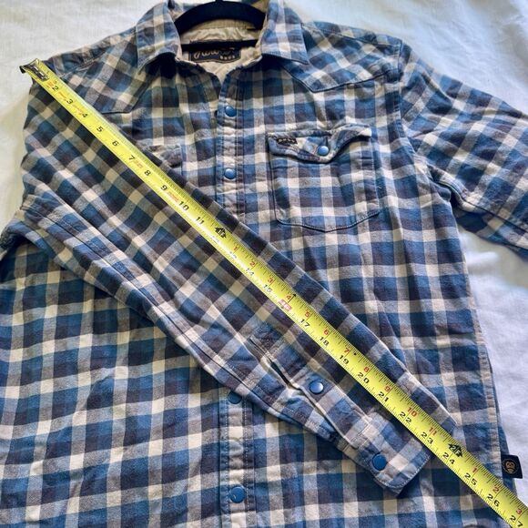 Howler Bros Heavy Flannel Shirt Plaid Stockman Metal Snaps Western Size S READ - Picture 9 of 12